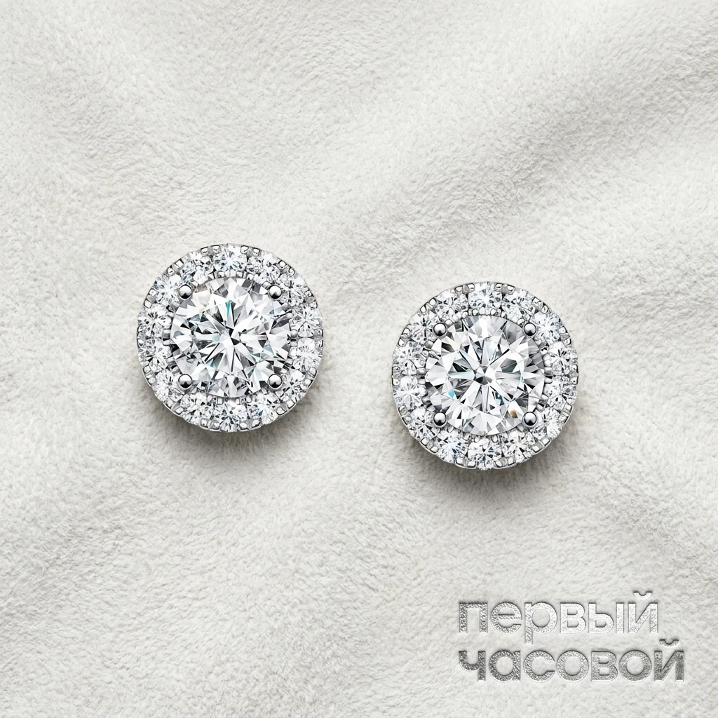 Studio jewelry Серьги 0,50/0,50 ct. G/Internally Flawless (3 Excellent)