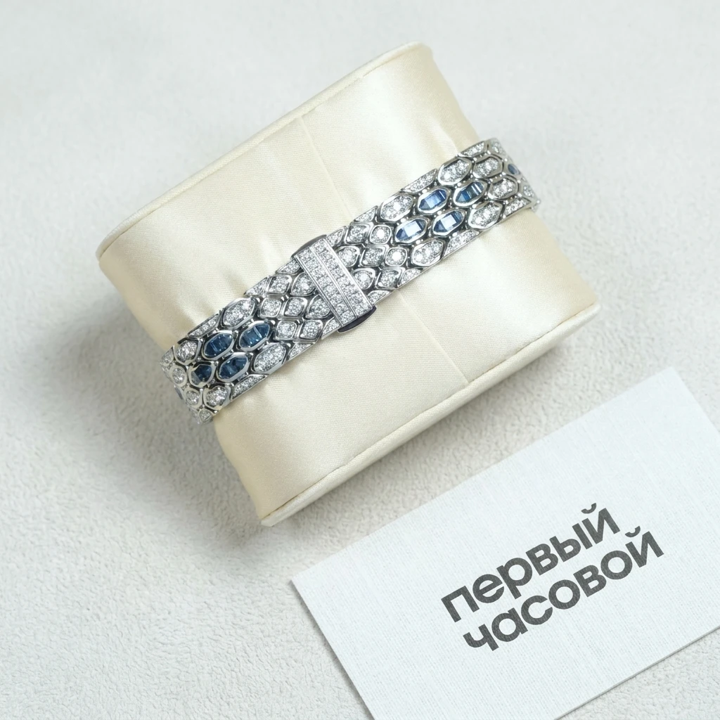 Купить элитные часы Bvlgari Serpenti Seduttori Custom Diamonds &amp; Sapphires 103141 : в наличии в Москве!