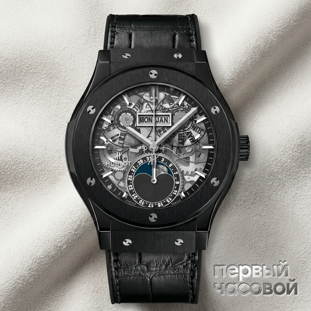 Hublot Classic Fusion Aerofusion Moonphase Black Magic