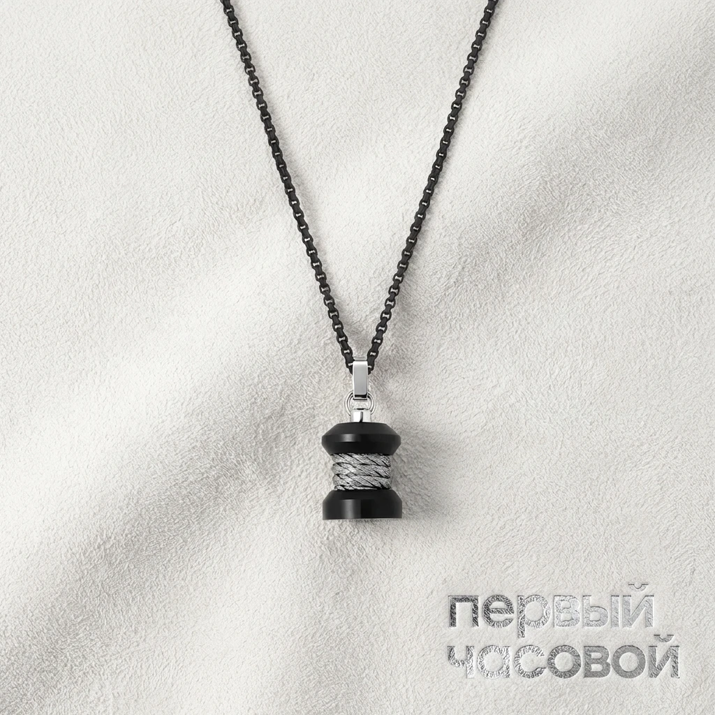 Купить украшение Studio jewelry Force 10 Winch Small Model Necklace In Titanium And Steel 3B0302: в наличии в Москве!