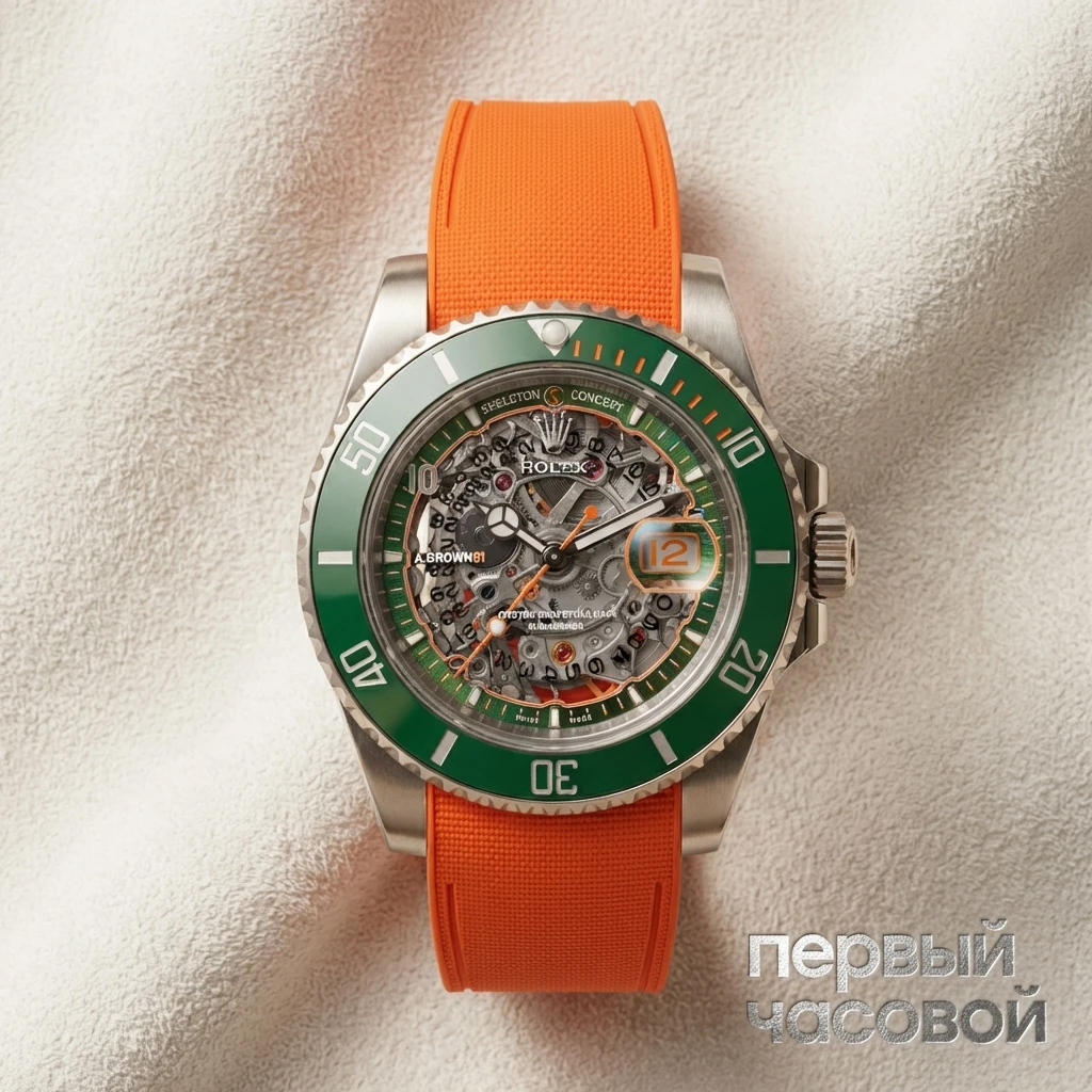 Купить элитные часы Rolex Skeleton Concept Submariner “HULK” 116610LV THE ANTONIO BROWN CONCEPT 116610LV Skeleton Concept: в наличии в Москве!