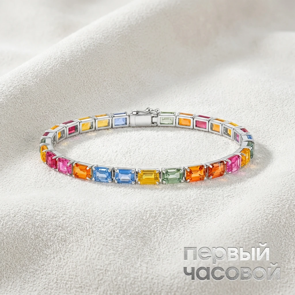 Купить украшение Studio jewelry Браслет с сапфирами "Rainbow" : в наличии в Москве!