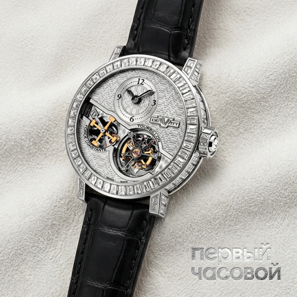 Купить элитные часы DeWitt Tourbillon Force Constante Joaillerie AC.8300.48-02.M120: в наличии в Москве!