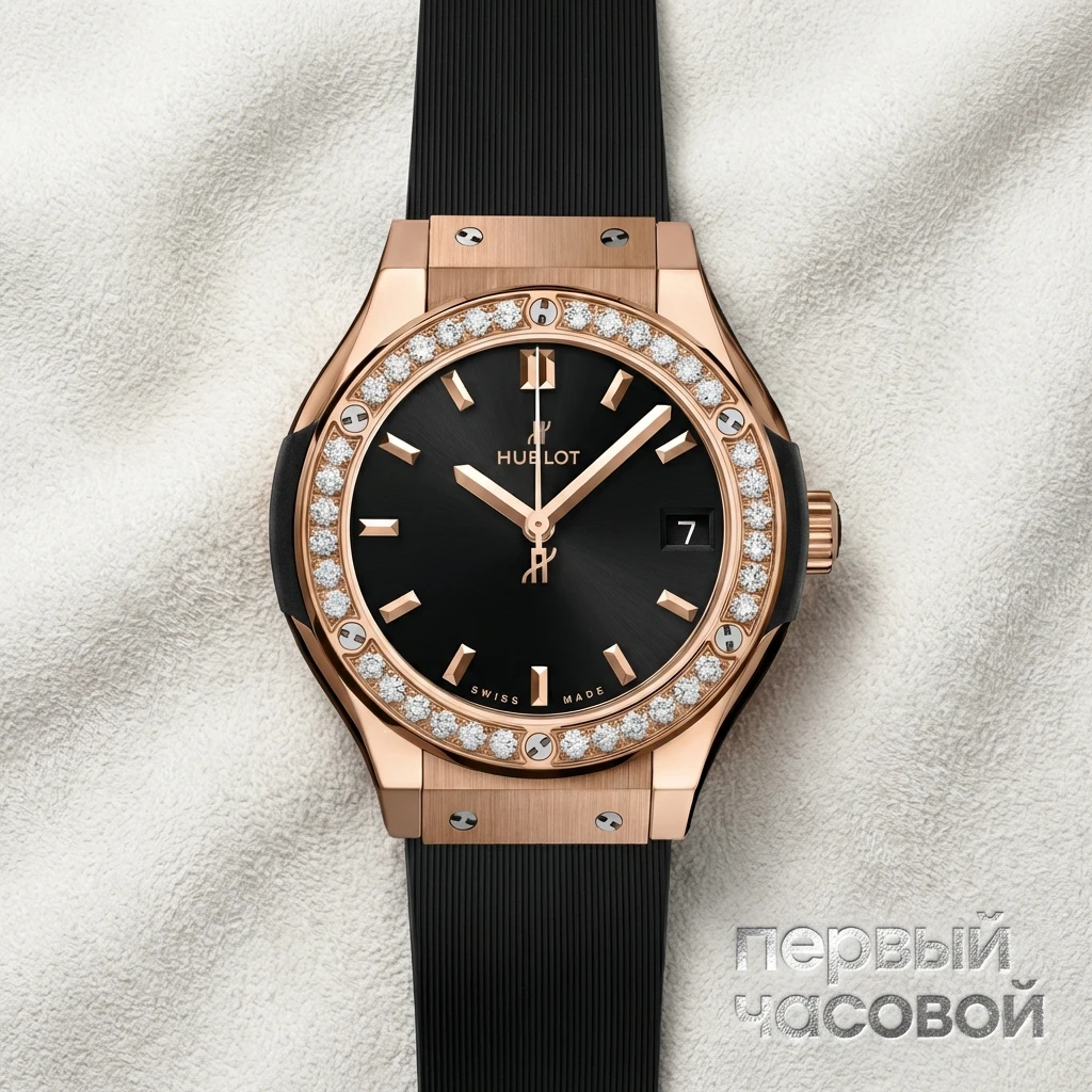 Купить элитные часы Hublot Classic Fusion King Gold Diamonds 581.OX.1480.RX.1104: в наличии в Москве!