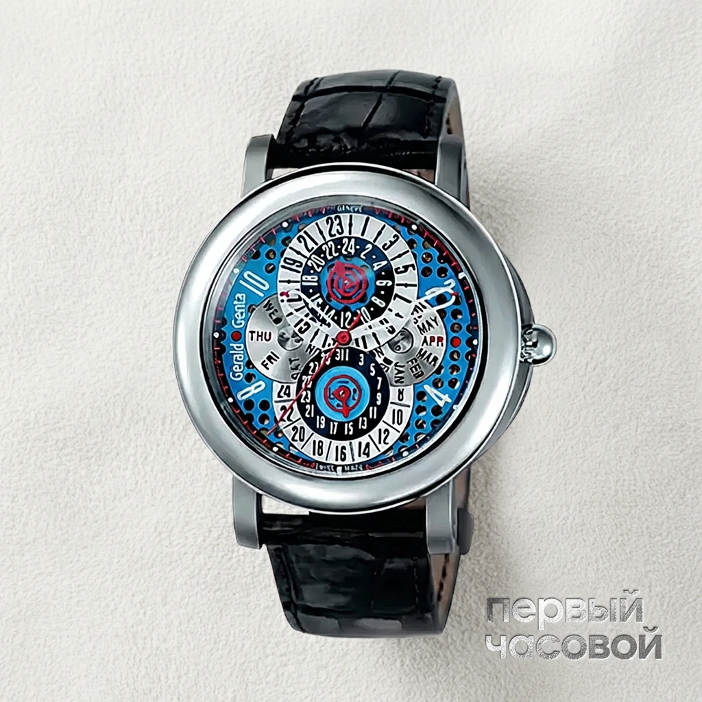 Купить элитные часы Gerald Genta Arena Perpetual Calendar AQG.Y.87.129.CM.BD: в наличии в Москве!