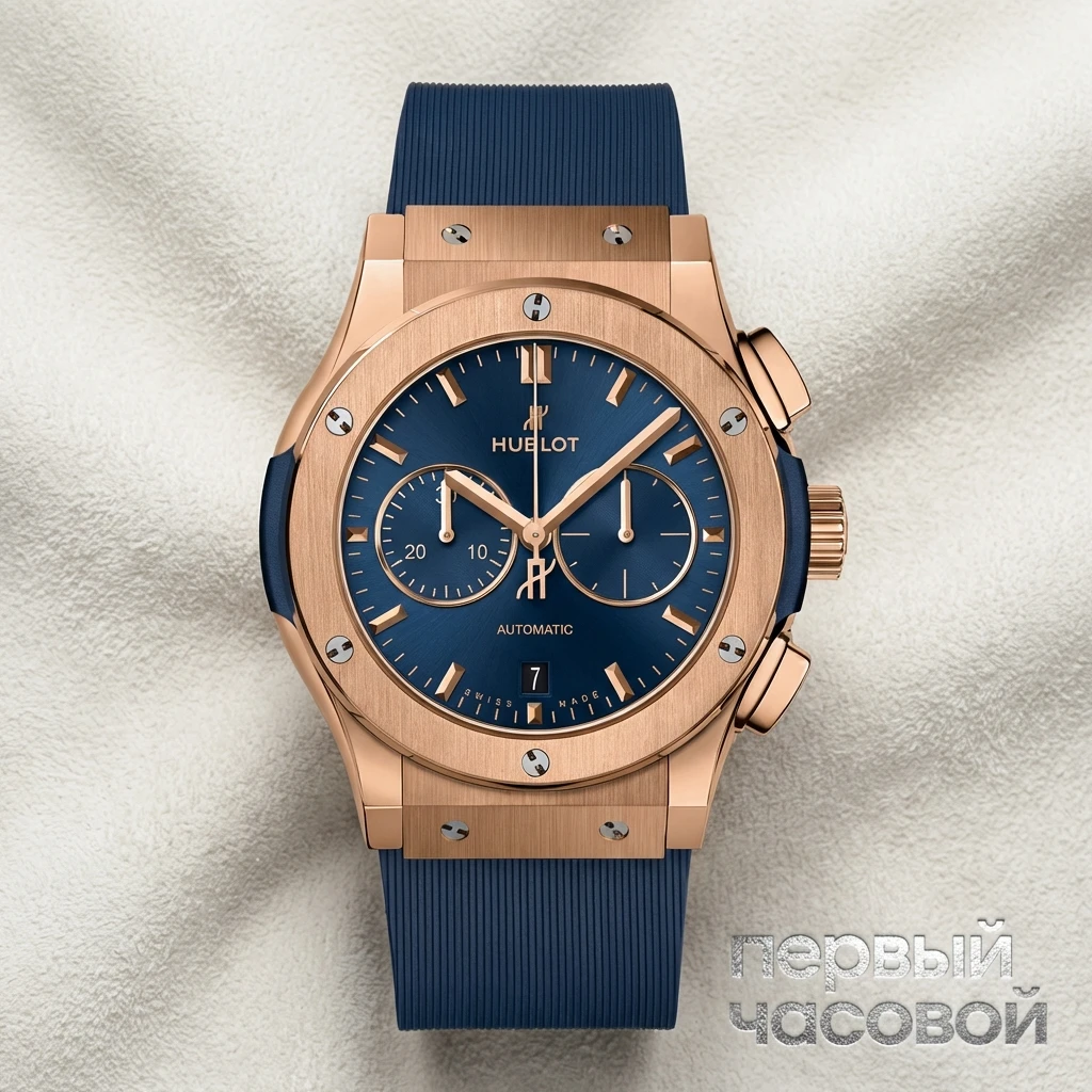 Купить элитные часы Hublot Classic Fusion Chronograph King Gold Blue 42 mm 541.OX.7180.RX: в наличии в Москве!