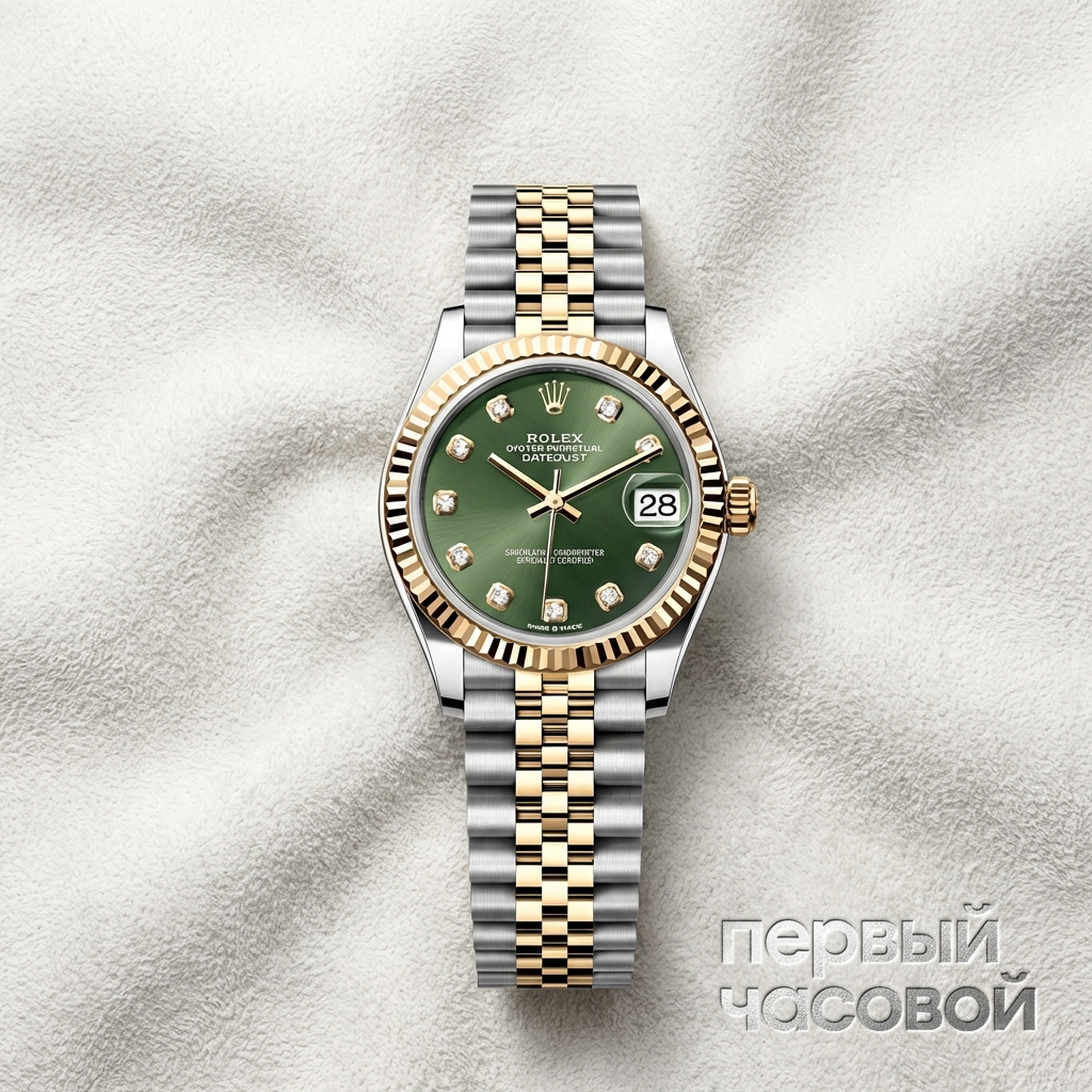 Rolex Steel And Yellow Gold Olive Green Dial