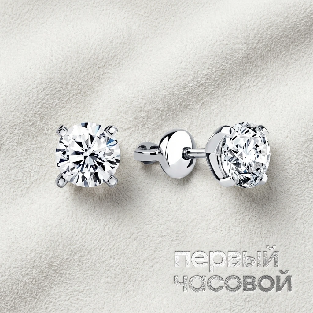 Купить украшение Studio jewelry Серьги 1,00 F/Vs1;/1,00 H/Vs2 : в наличии в Москве!