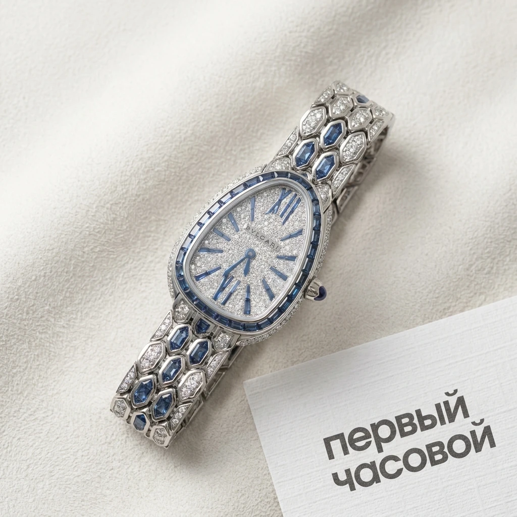 Купить элитные часы Bvlgari Serpenti Seduttori Custom Diamonds &amp; Sapphires 103141 : в наличии в Москве!