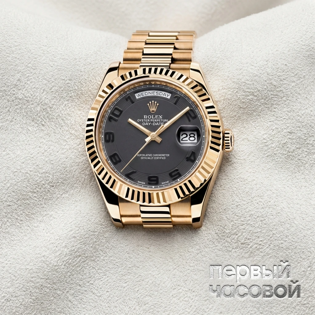 Купить элитные часы Rolex Day-Date II 41mm Yellow Gold President Black Dial 218238: в наличии в Москве!