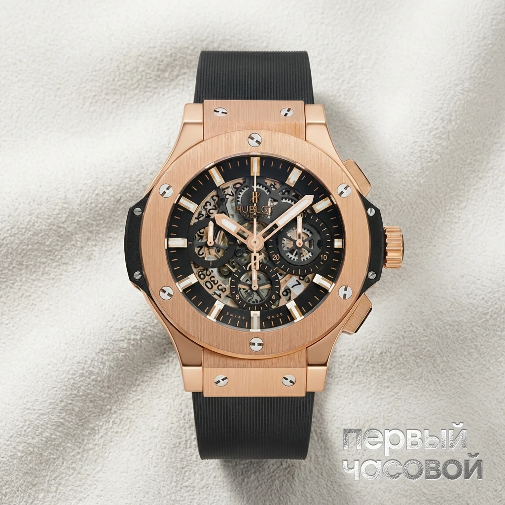 Купить элитные часы Hublot Aero Bang Rose Gold 44mm 311.px.1180.gr: в наличии в Москве!