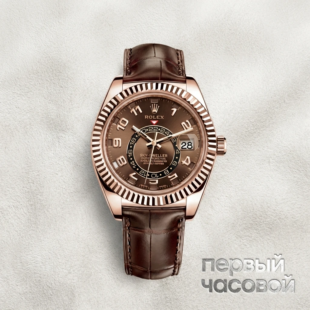 Купить элитные часы Rolex Sky-Dweller Everose Gold Brown Dial 326135: в наличии в Москве!