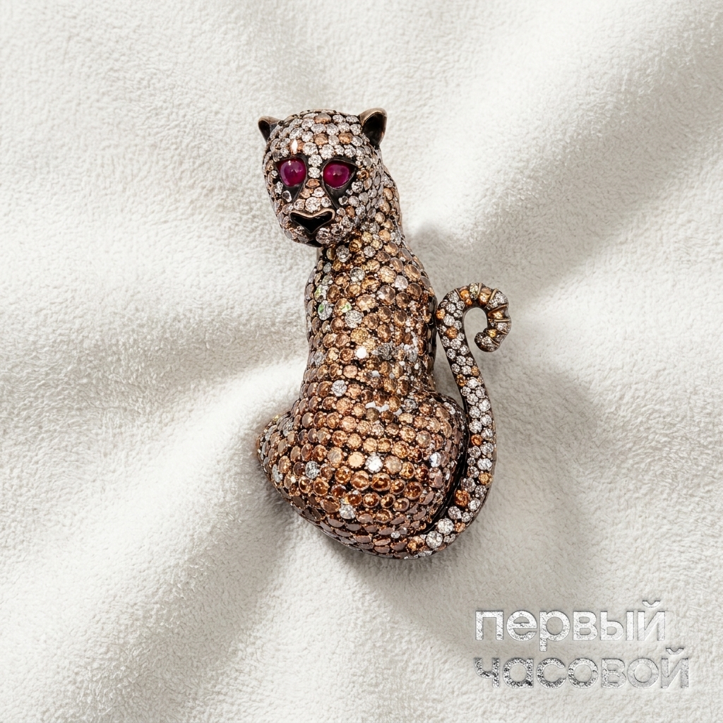 Studio jewelry Брошь с бриллиантами 27,04 ct.