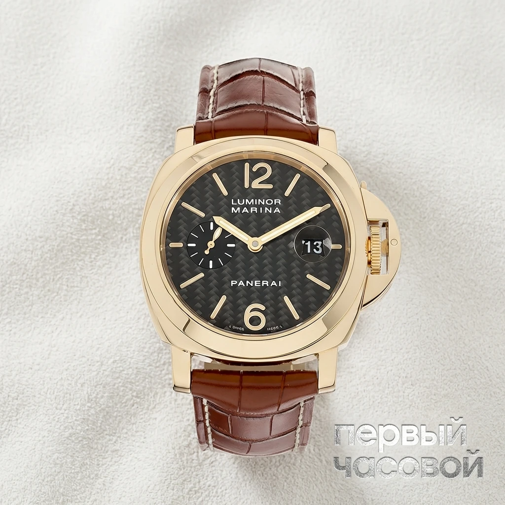 Купить элитные часы Panerai Luminor Marina 44mm 18k Yellow Gold PAM00140: в наличии в Москве!