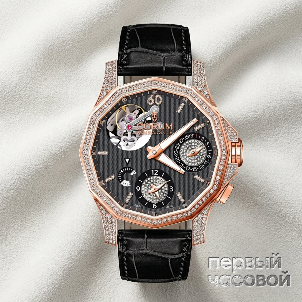Купить элитные часы Corum Admirals Cup Rose Gold Tourbillon GMT Limited Edition 397.551.85/0001 AK12: в наличии в Москве!