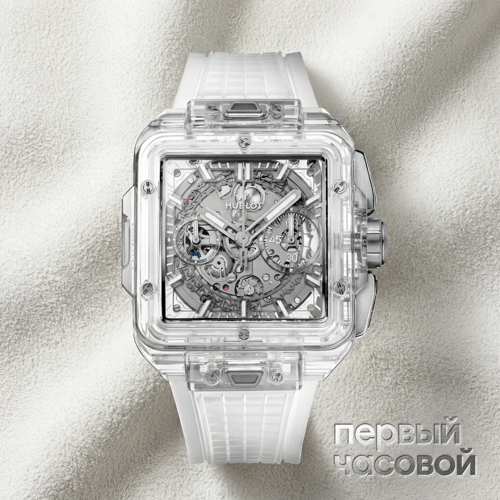 Купить элитные часы Hublot Shaped Square Bang Unico Sapphire 821.JX.0120.RT: в наличии в Москве!