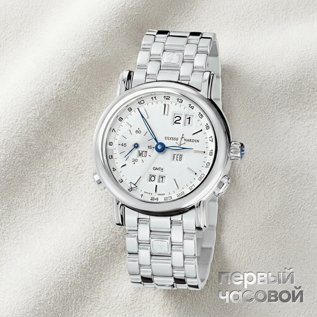 Купить элитные часы Ulysse N Gmt Perpetual White Gold Mens Watch 320-22-8: в наличии в Москве!