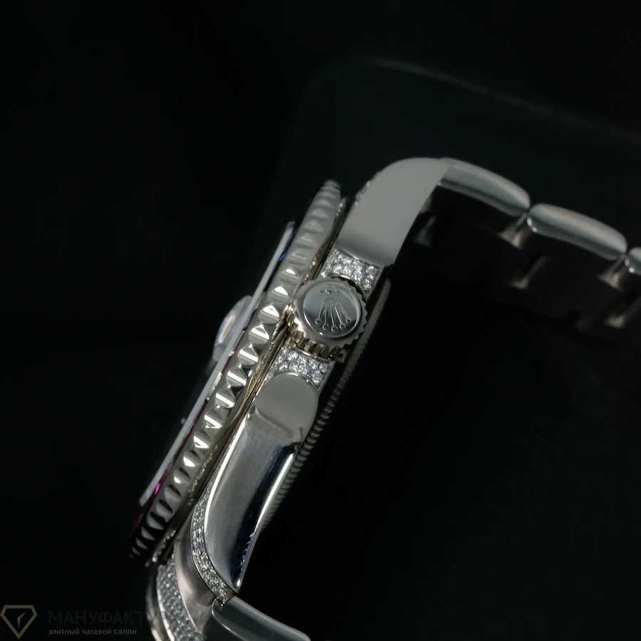 Купить элитные часы Rolex GMT Master II Оригинальные камни Sapphire Ruby Pave Dial 116759 SARU: в наличии в Москве!