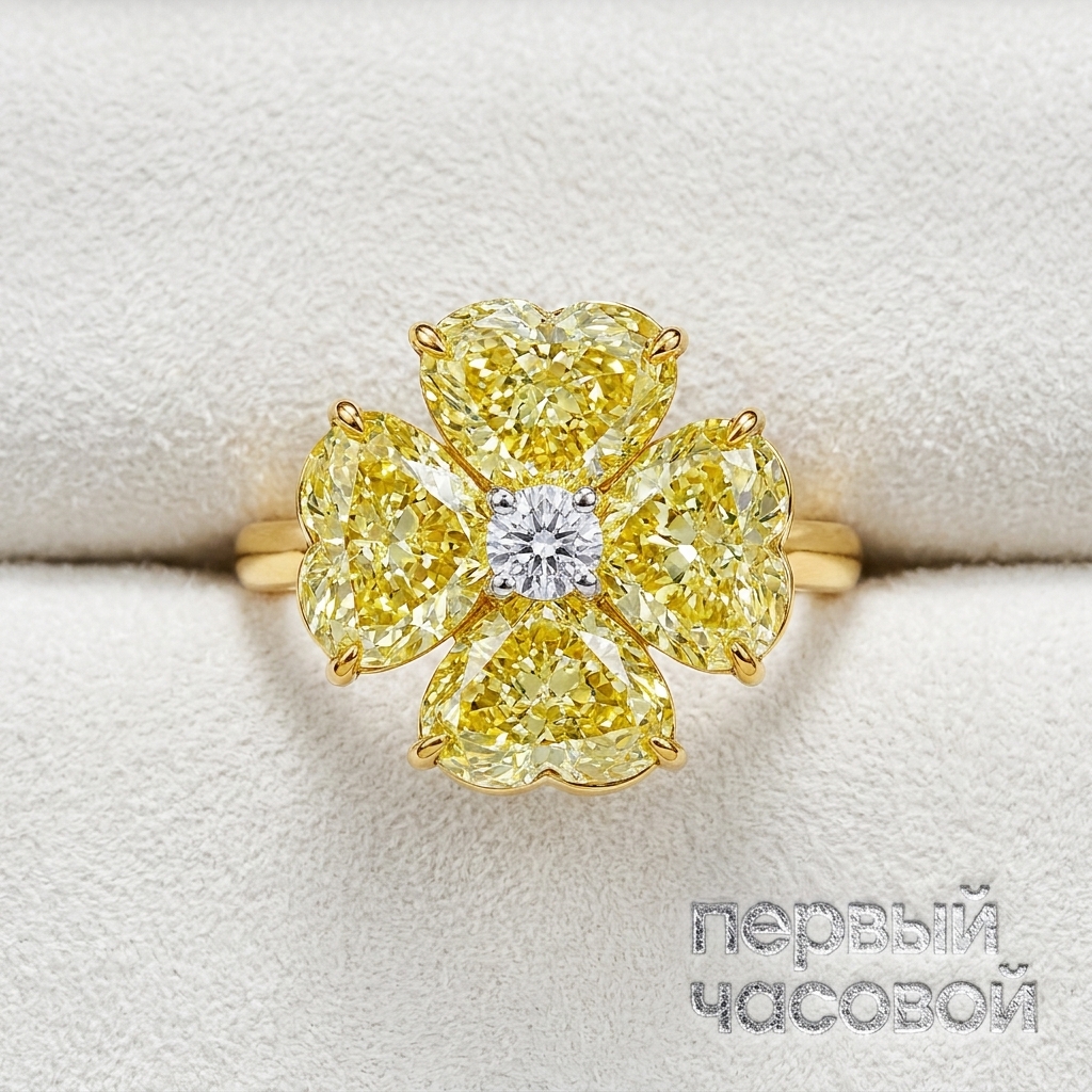 Studio jewelry Кольцо с бриллиантами 4,03 ct.