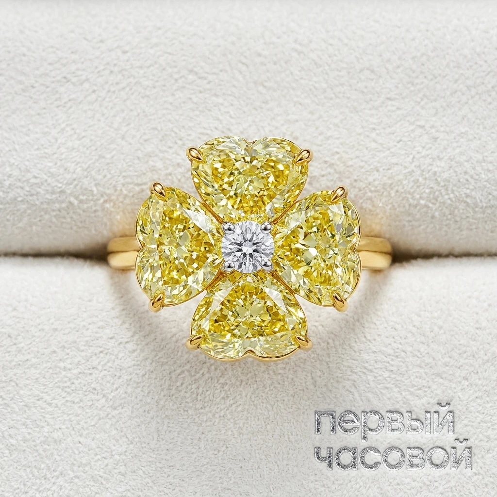 Studio jewelry Кольцо с бриллиантами 4,03 ct.