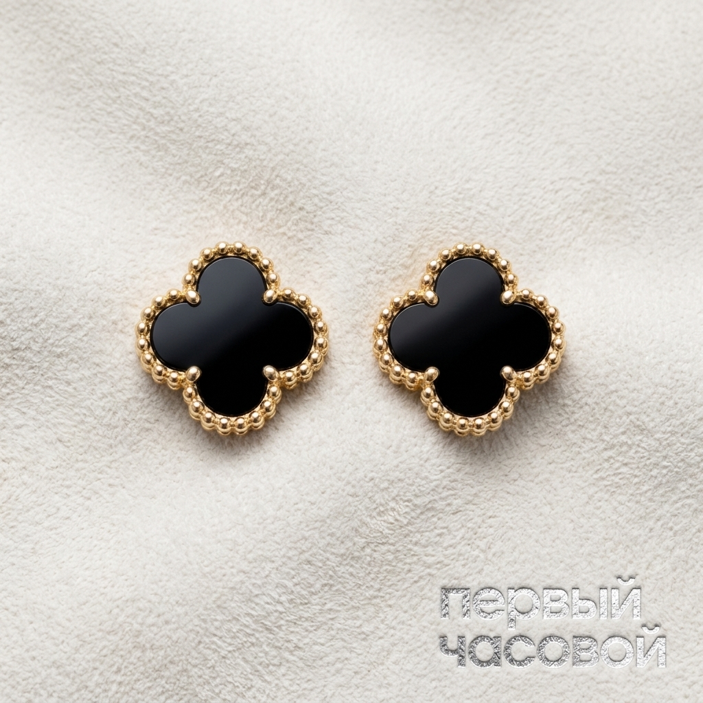 Van Cleef & Arpels Sweet Alhambra earstuds Onix VCARA44900