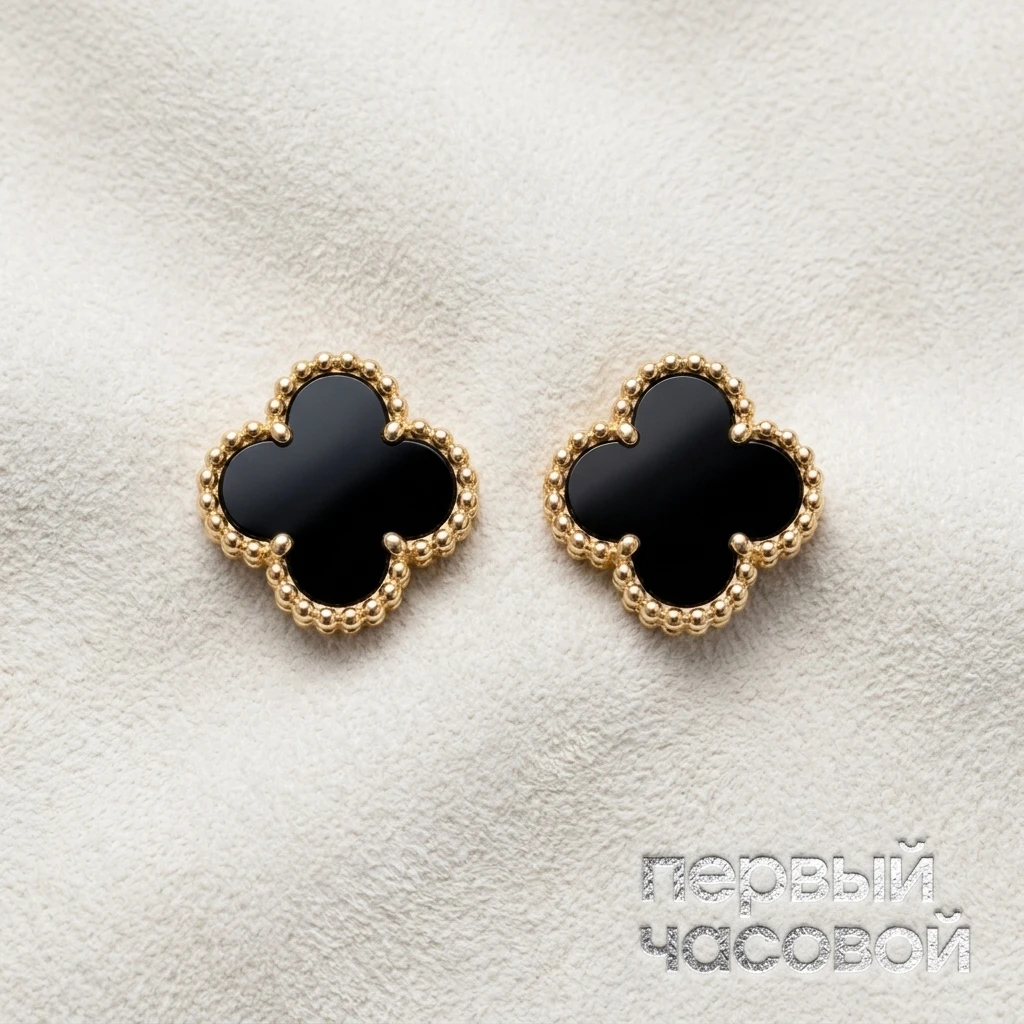Van Cleef & Arpels Sweet Alhambra earstuds Onix VCARA44900