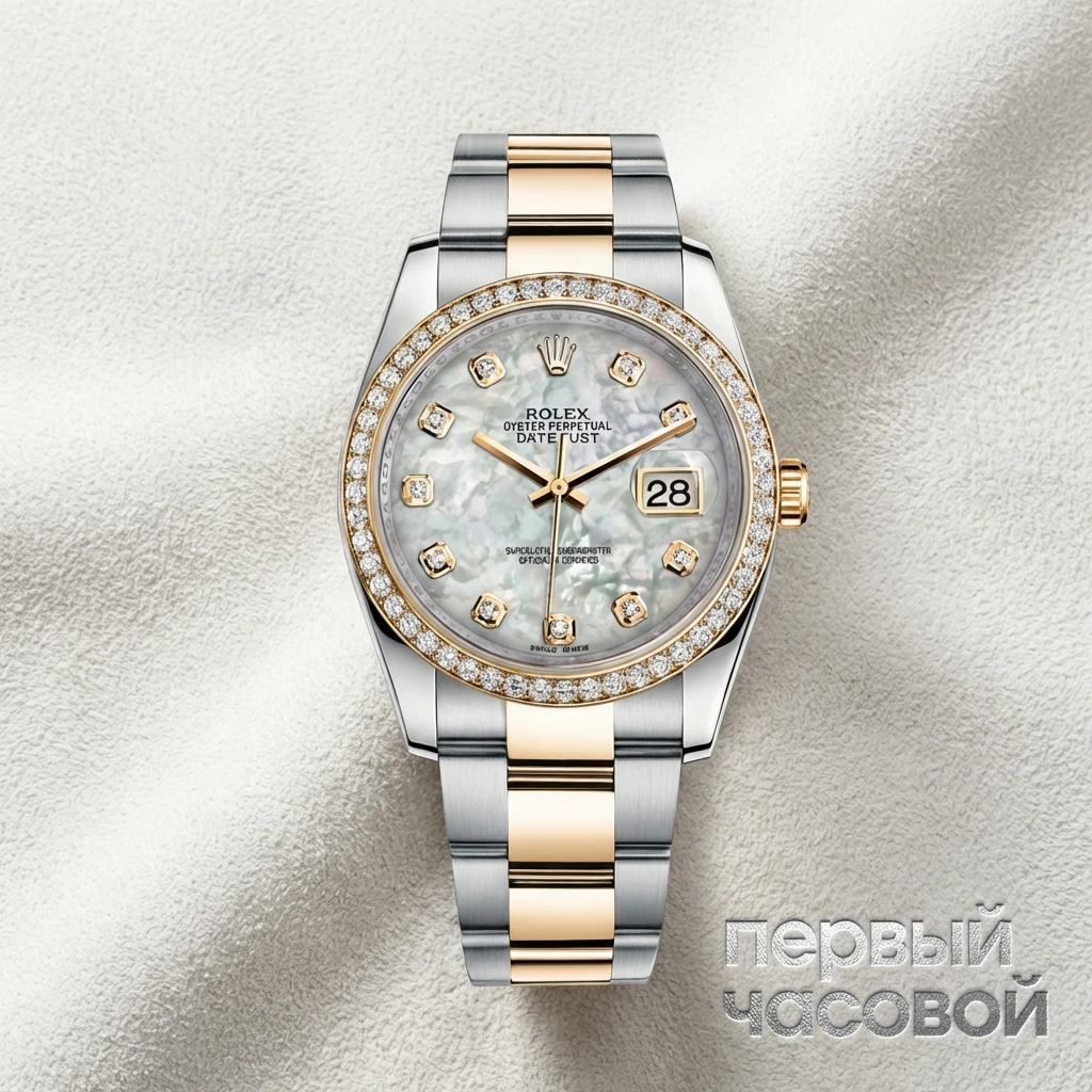 Rolex Datejust Ii 36Mm Steel And Gold Mop Dial 116243