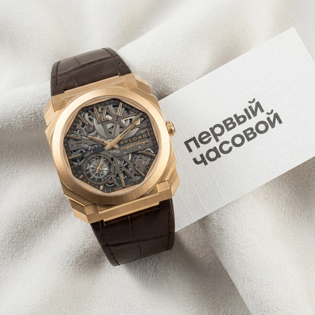 Купить элитные часы Bvlgari Octo Finissimo Skeleton 8 Days Mechanical Manufacture Ultra-Thin Movement 103667: в наличии в Москве!