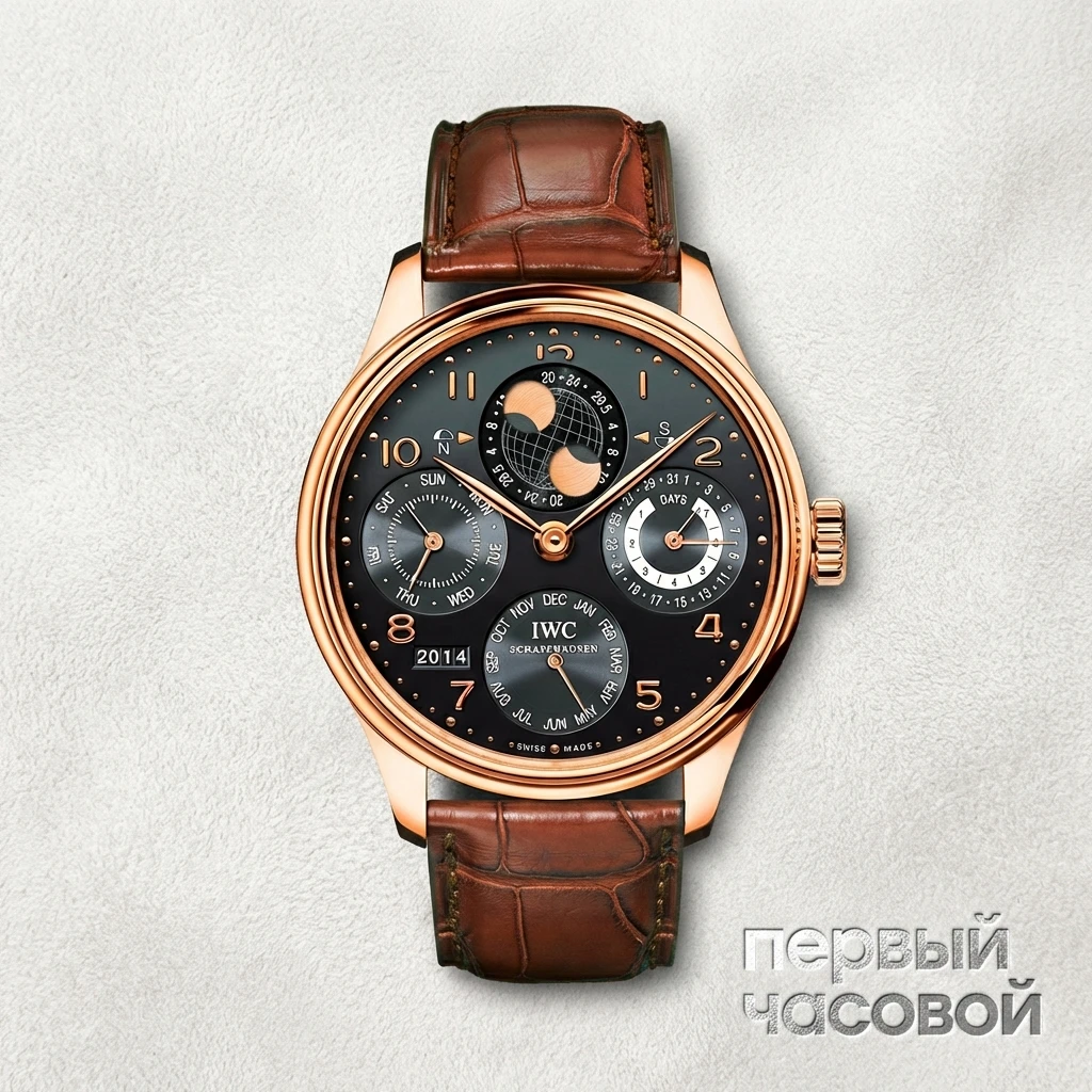 Купить элитные часы Iwc Portuguese Perpetual Calendar Rose Gold IW503202: в наличии в Москве!