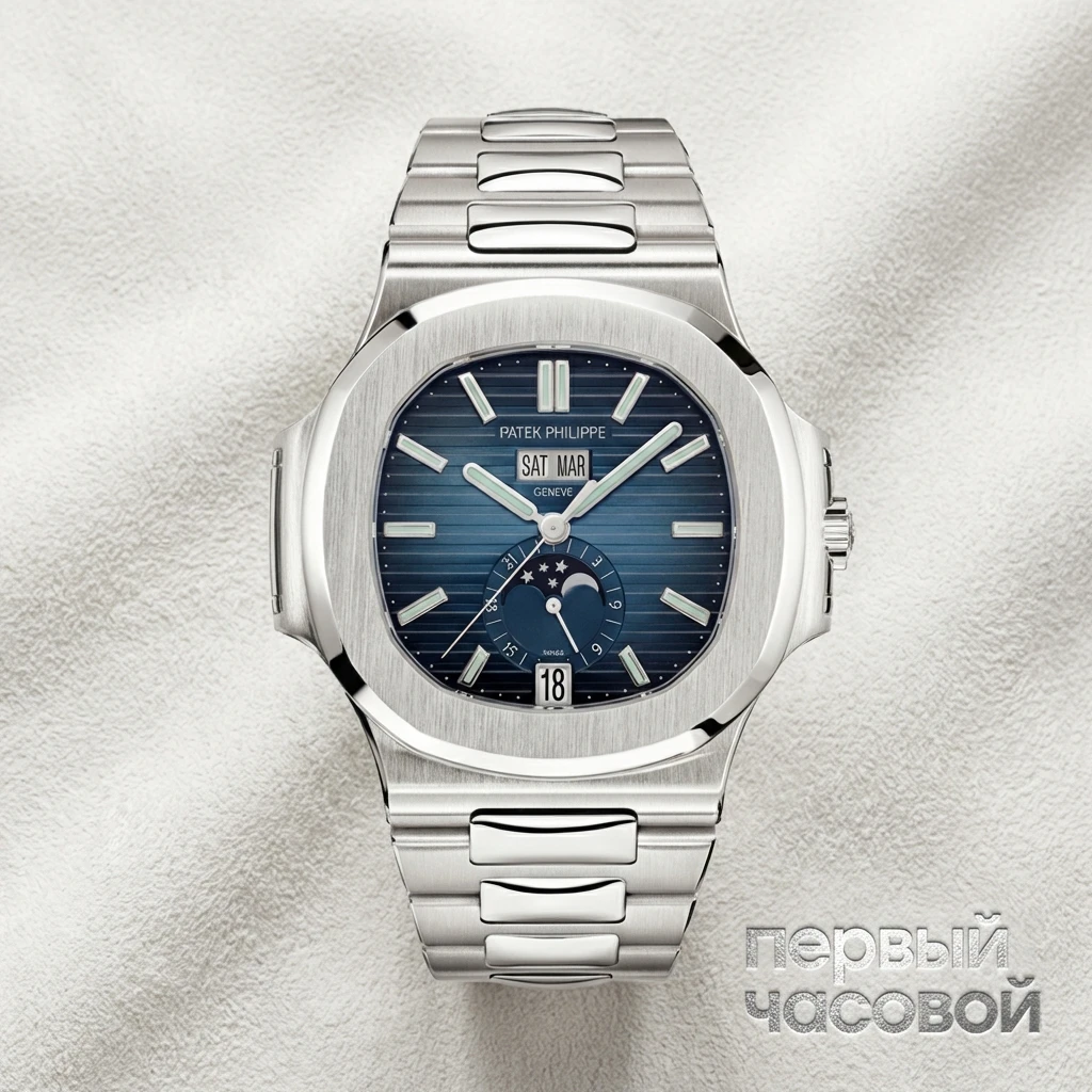 Купить элитные часы Patek Philippe Nautilus Steel Annual Calendar 2021 Blue 5726/1A-010: в наличии в Москве!