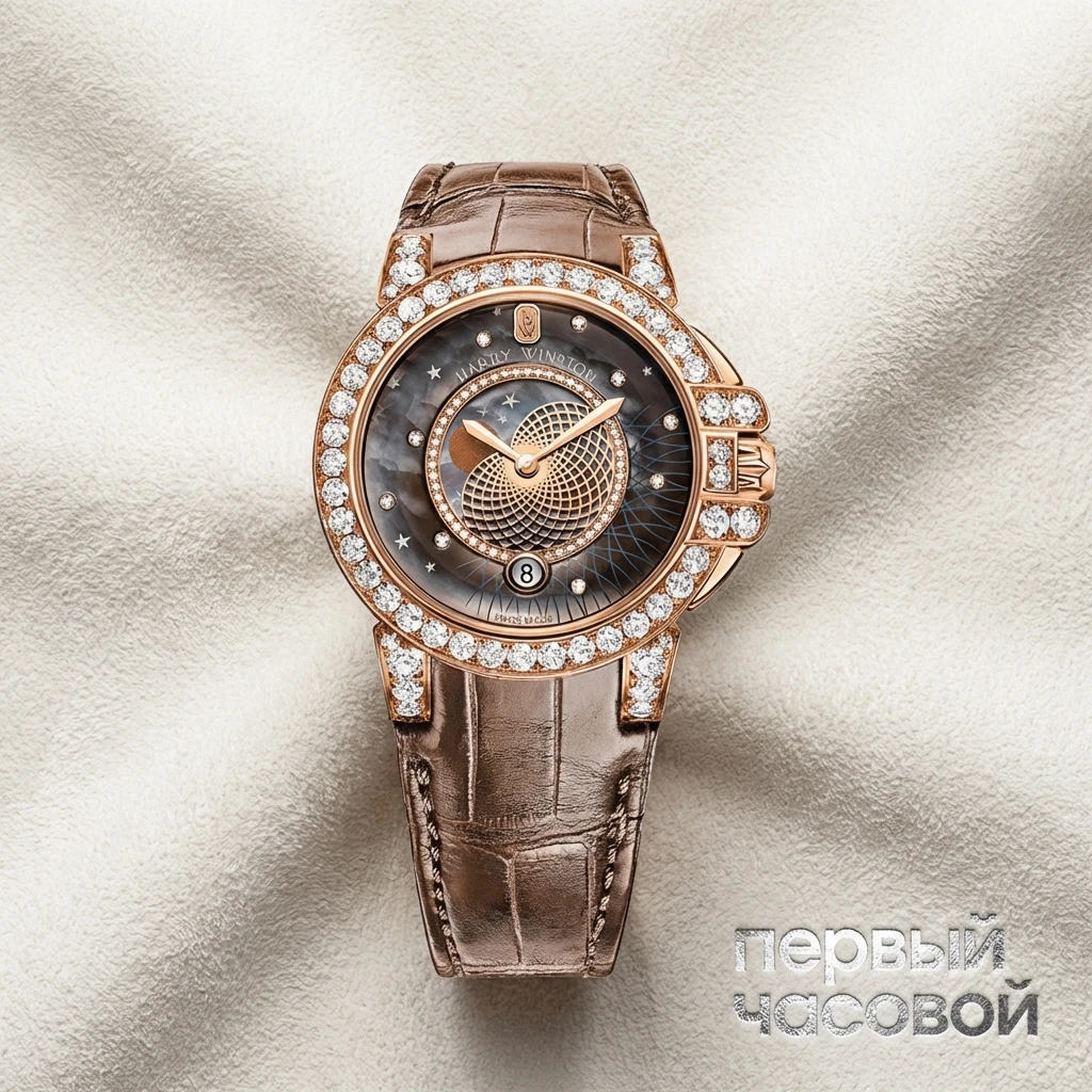 Купить элитные часы Harry Winston Ocean Moon Phase 36 Mm OCEQMP36RR026: в наличии в Москве!