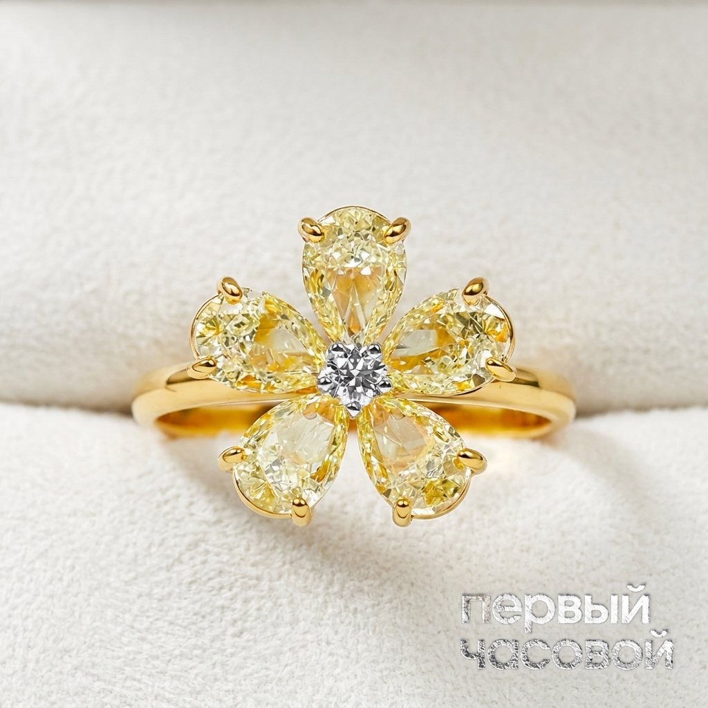 Studio jewelry Кольцо с бриллиантами 5,09 ct.