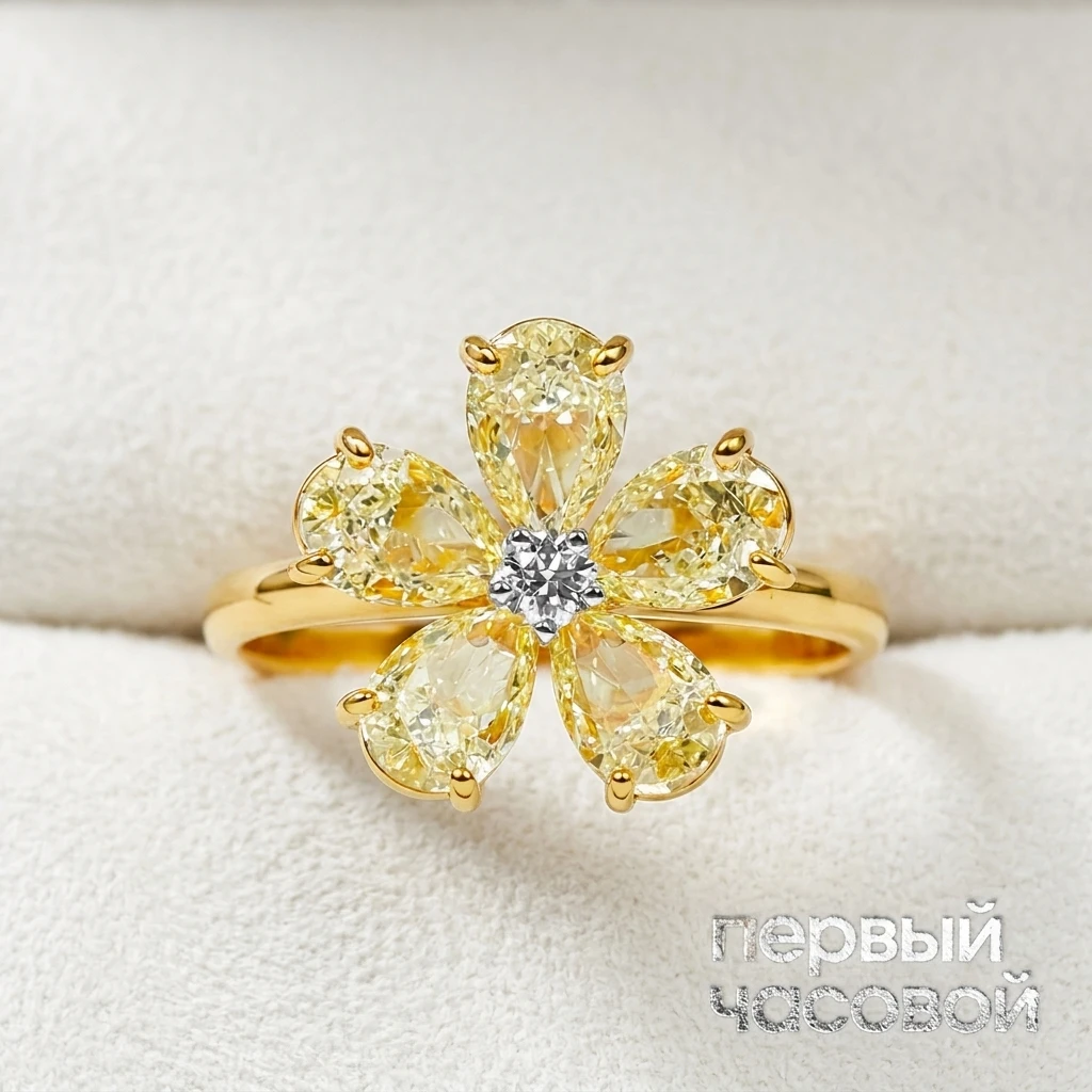 Studio jewelry Кольцо с бриллиантами 5,09 ct.