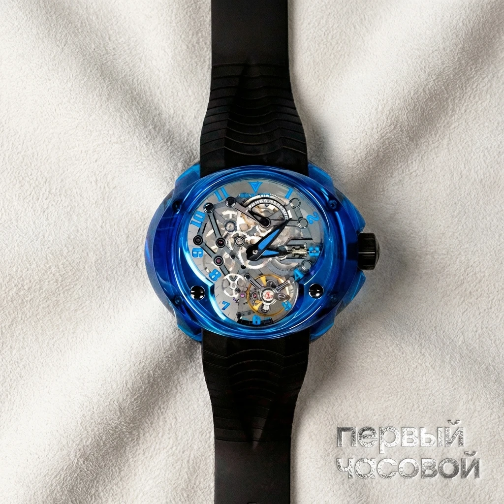 Купить элитные часы Franc Vila Cobra Skeleton Suspended Blue Neoralite 18E.NEO.V03: в наличии в Москве!