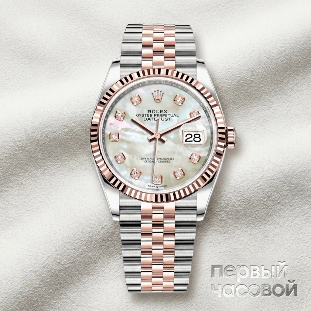 Купить элитные часы Rolex Datejust 36mm Steel and Everose Gold MOP Dial Diamonds 126231: в наличии в Москве!