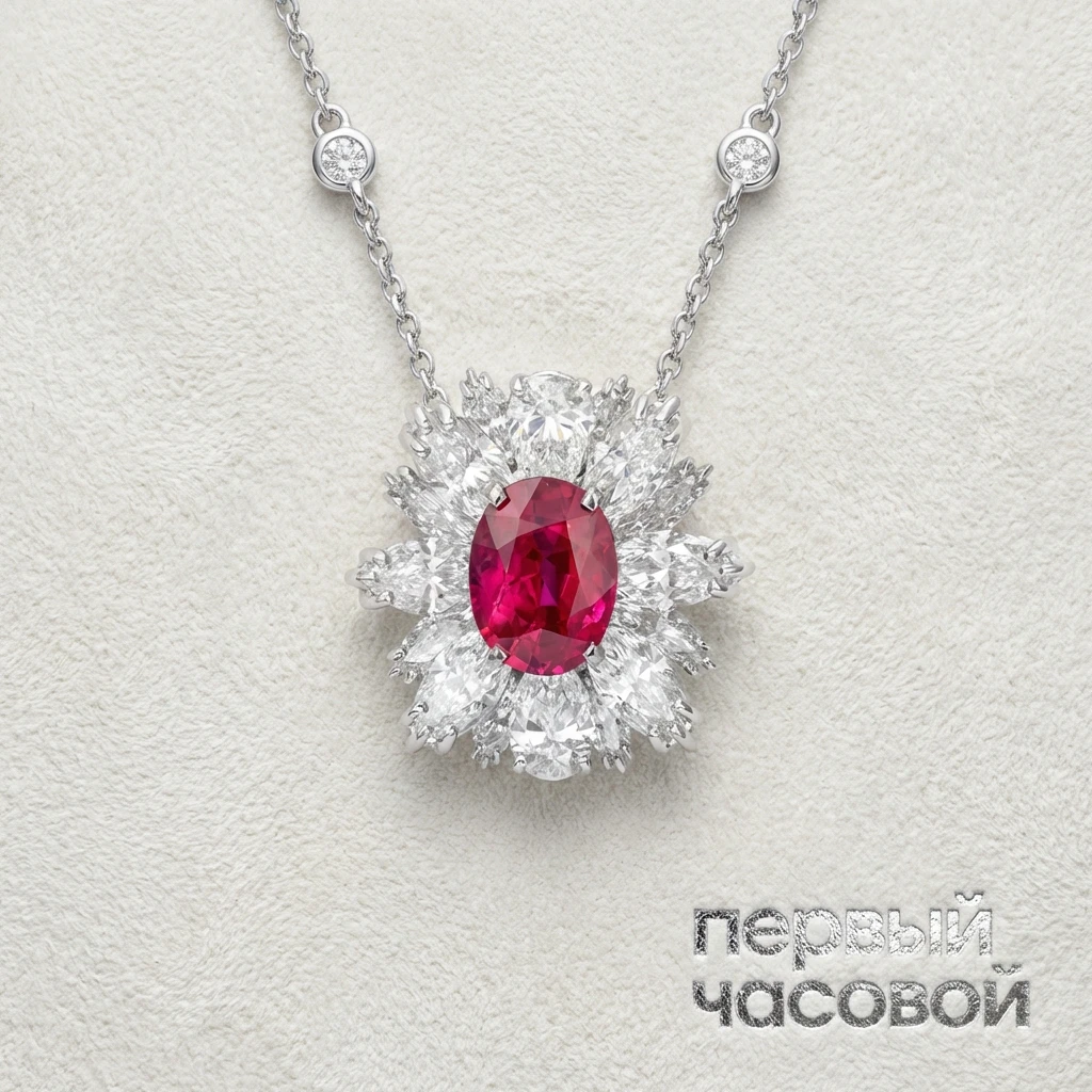 Купить украшение Studio jewelry Колье С Рубином И Бриллиантами : в наличии в Москве!