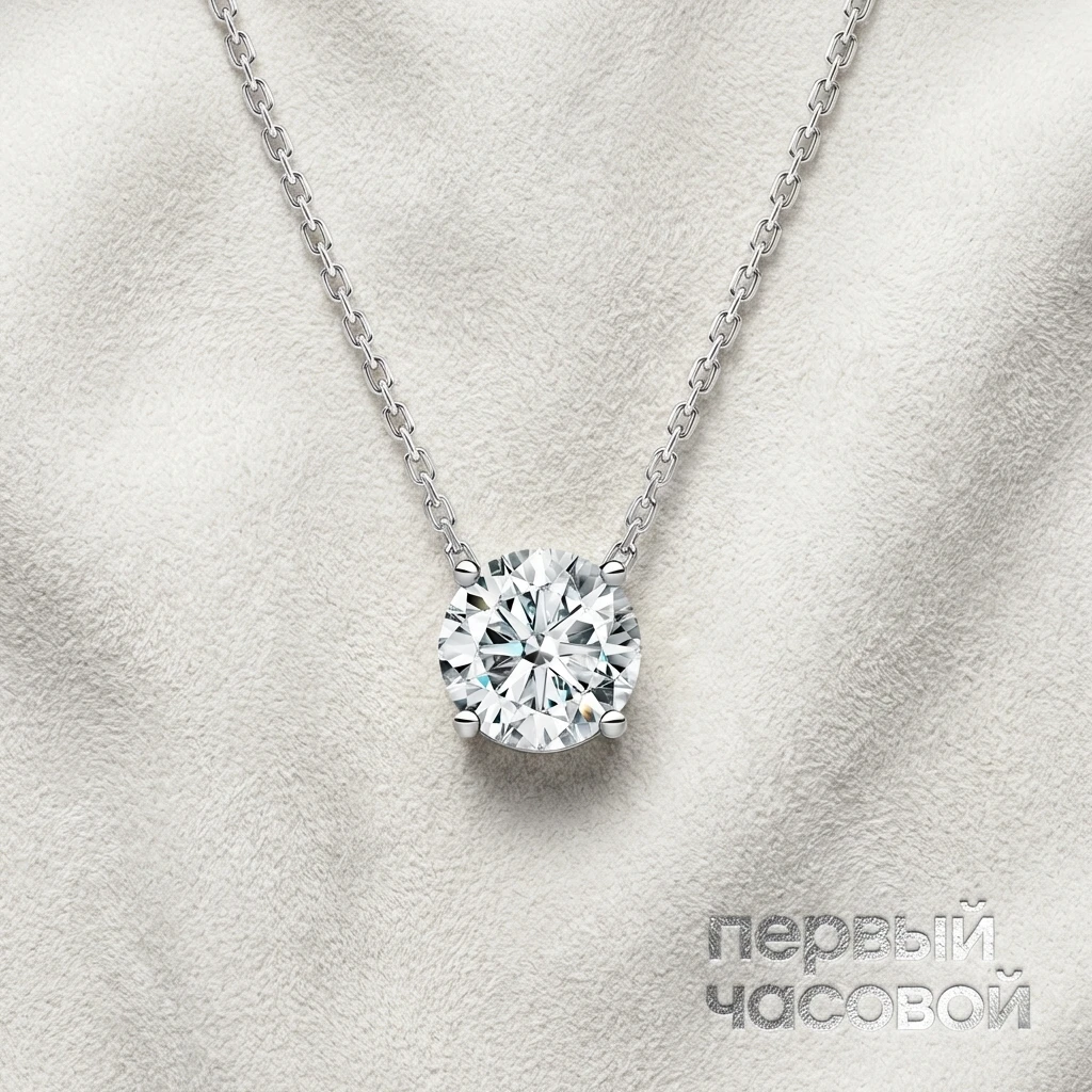 Купить украшение Studio jewelry Подвеска с бриллиантом 0,99 ct. J/VS1 (3 excellent) : в наличии в Москве!