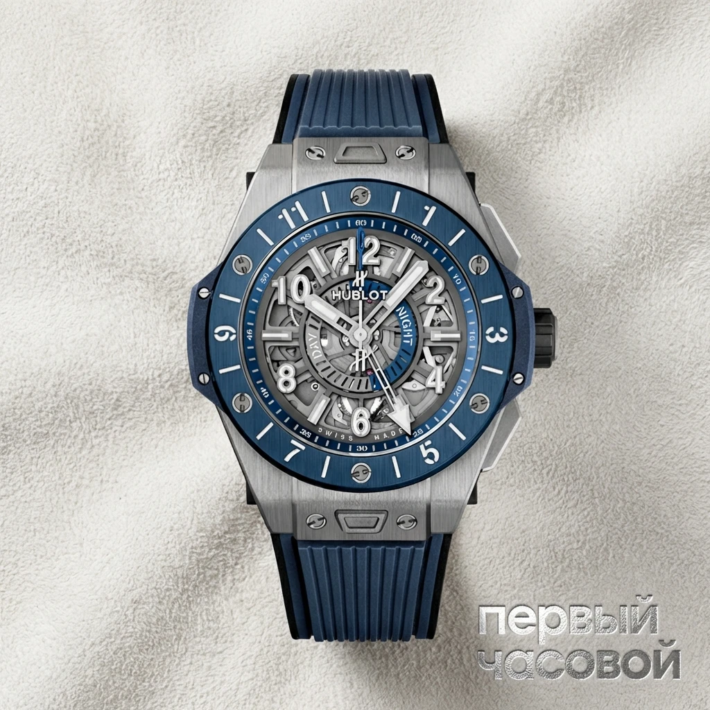 Купить элитные часы Hublot Big Bang Unico GMT Titanium Blue Ceramic 471.NX.7112.RX: в наличии в Москве!