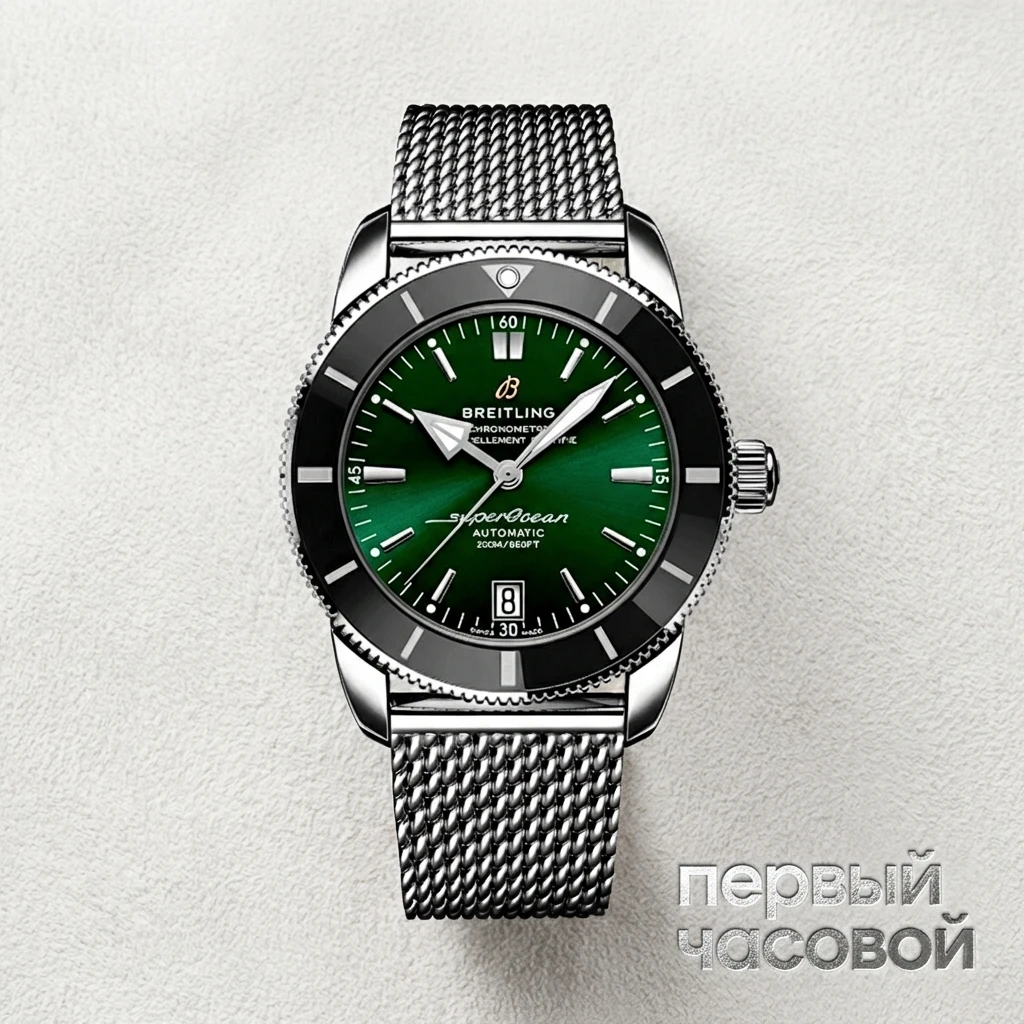 Купить элитные часы Breitling Superocean Heritage Ii B20 Automatic Green Dial 42 AB2010121L1A1: в наличии в Москве!