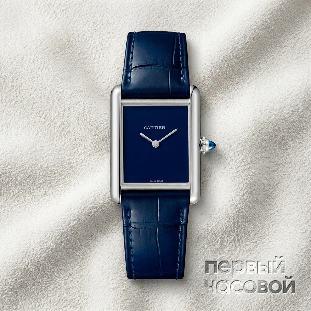 Купить элитные часы Cartier Tank Must De Cartier Blue Large WSTA0055: в наличии в Москве!