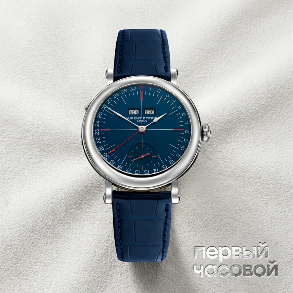Купить элитные часы Laurent Ferrier Ecole Annual Calendar Steel Blue Piece Unique 40 Mm LCF025: в наличии в Москве!