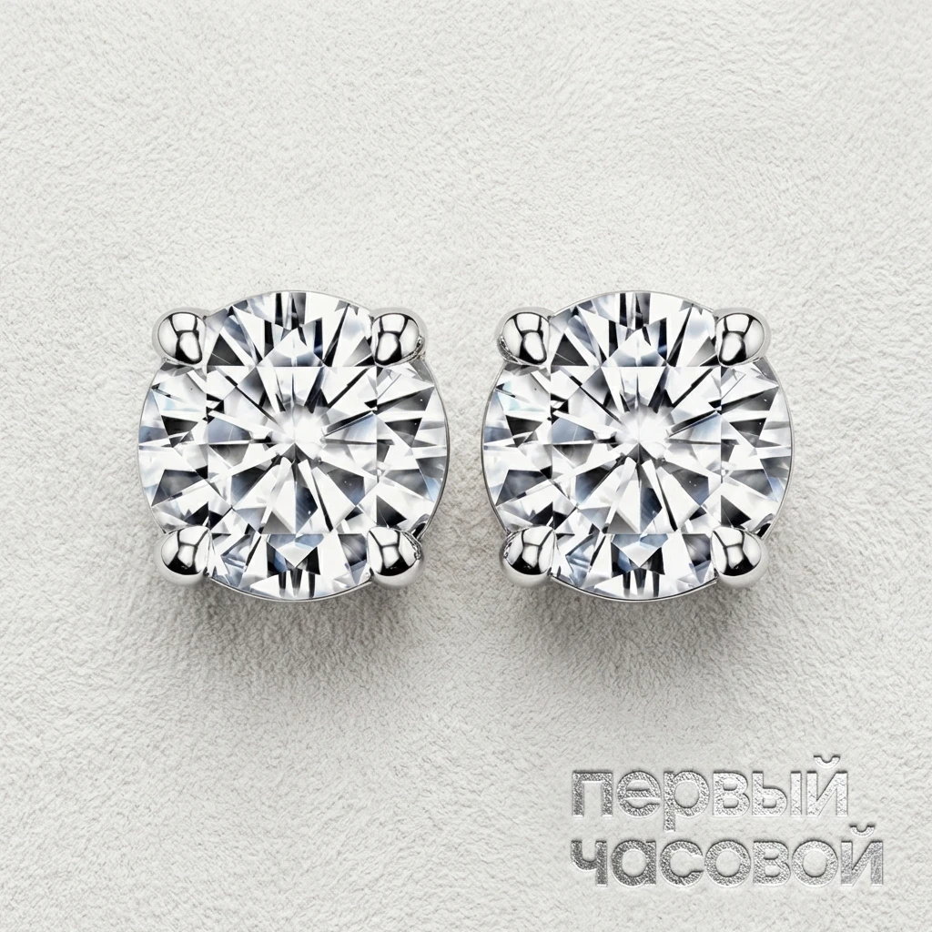 Купить украшение Studio jewelry Серьги 0,51/0,51 Ct. G/Vs1 : в наличии в Москве!