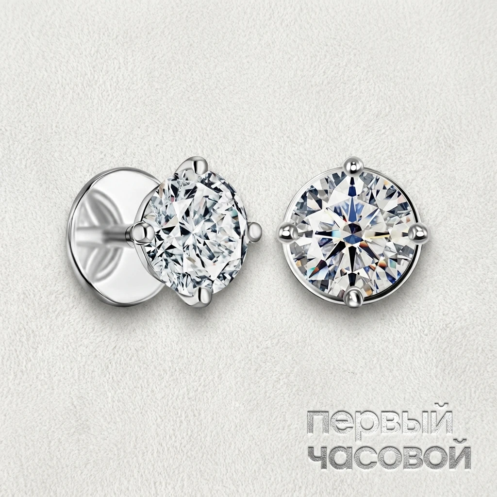 Купить украшение Studio jewelry Серьги С Бриллиантами 1,00 G/Vs1; 1,00 G/Vs2 : в наличии в Москве!