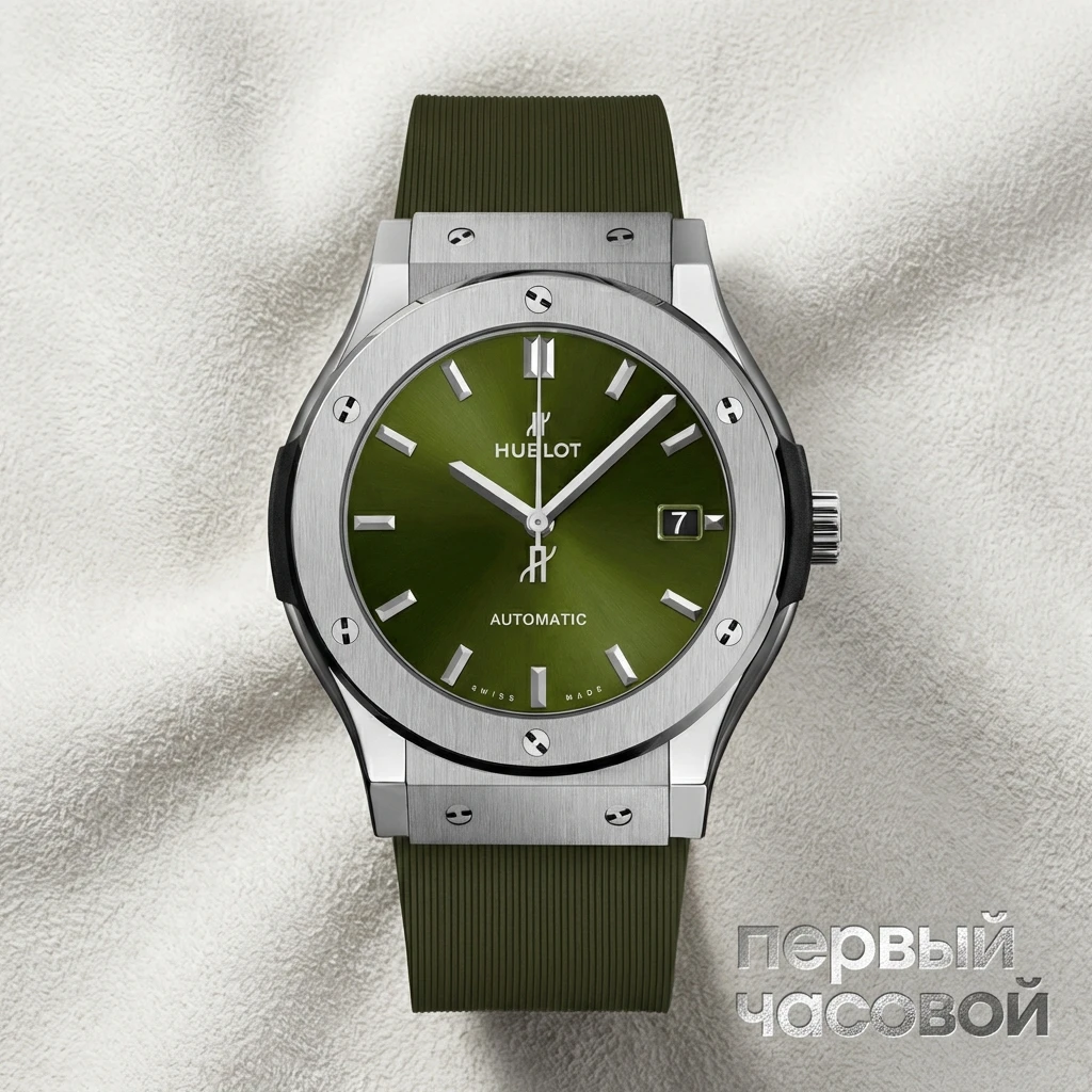 Купить элитные часы Hublot Classic Fusion Titanium Green 45 mm 511.NX.8970.RX: в наличии в Москве!