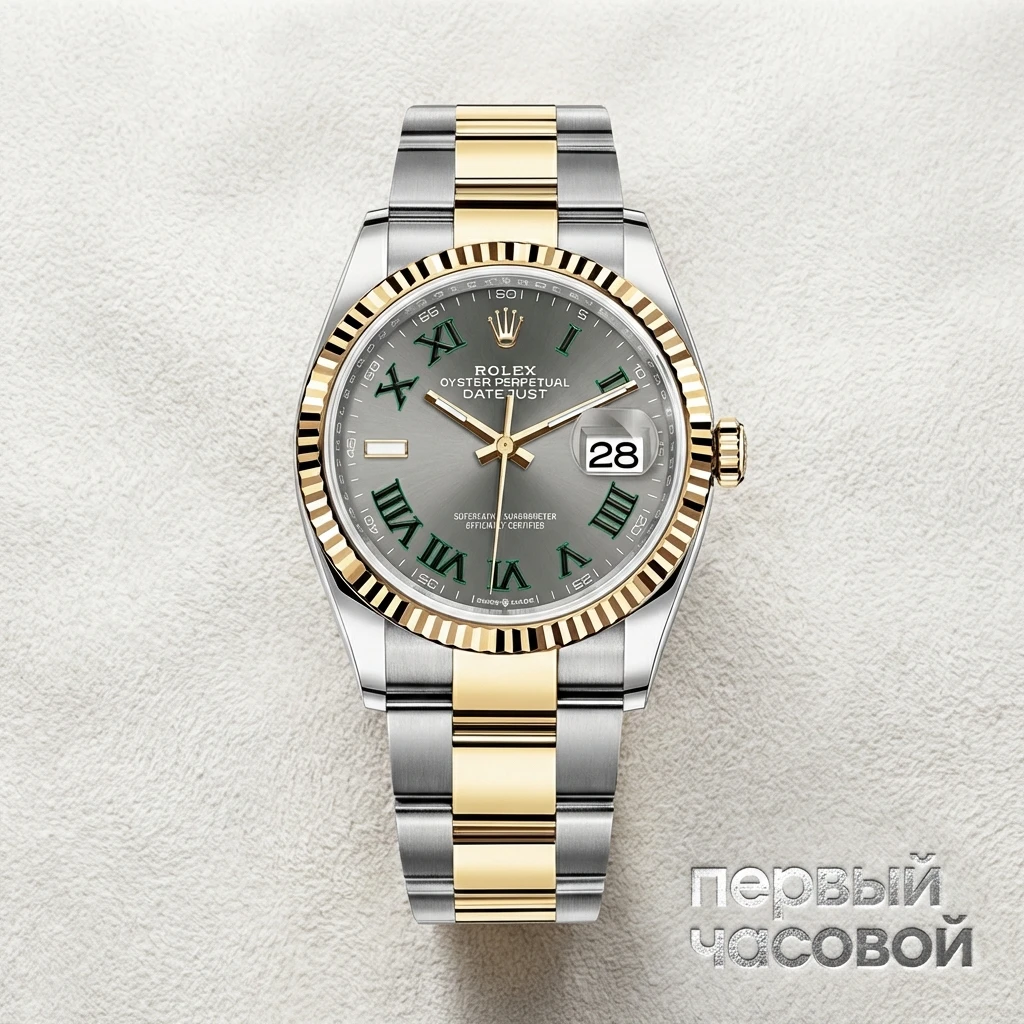 Rolex Datejust 36Mm Steel & Yellow Gold Wimbledon Dial 126233