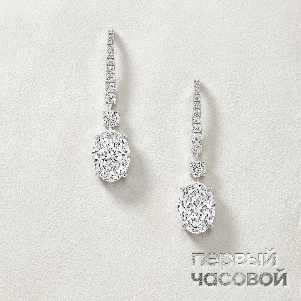 Купить украшение Studio jewelry Серьги с бриллиантами 2,22/2,33 ct. D/VS : в наличии в Москве!