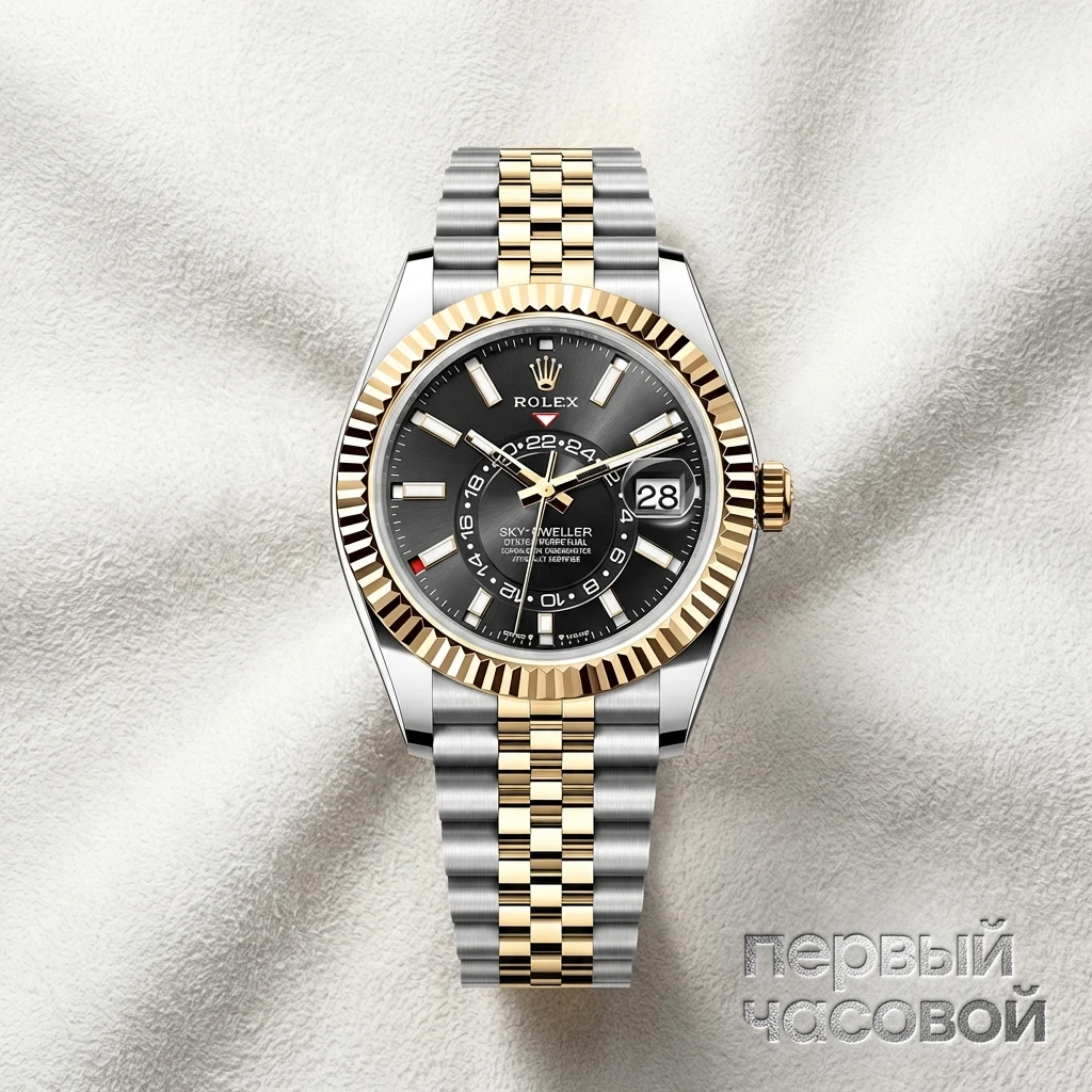 Rolex Sky-Dweller 42Mm Steel And Yellow Black Dial 336933