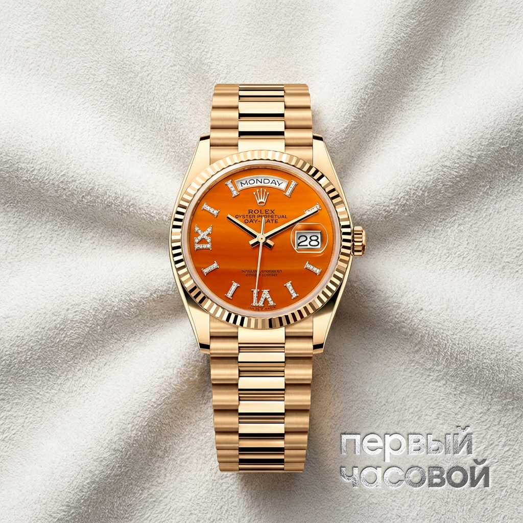 Rolex Day-Date 36 Orange Carnelian Dial