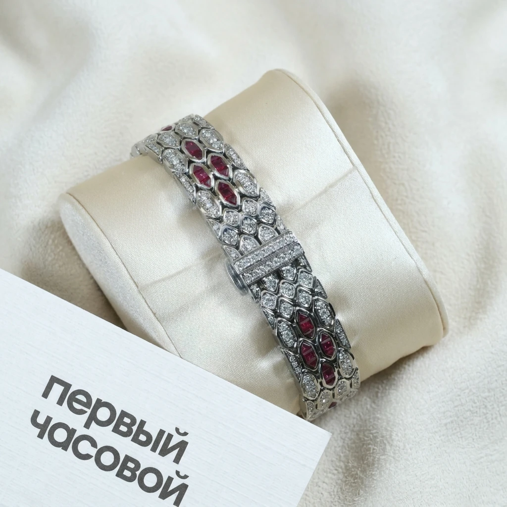 Купить элитные часы Bvlgari Serpenti Seduttori Custom Diamonds &amp; Ruby 103937: в наличии в Москве!