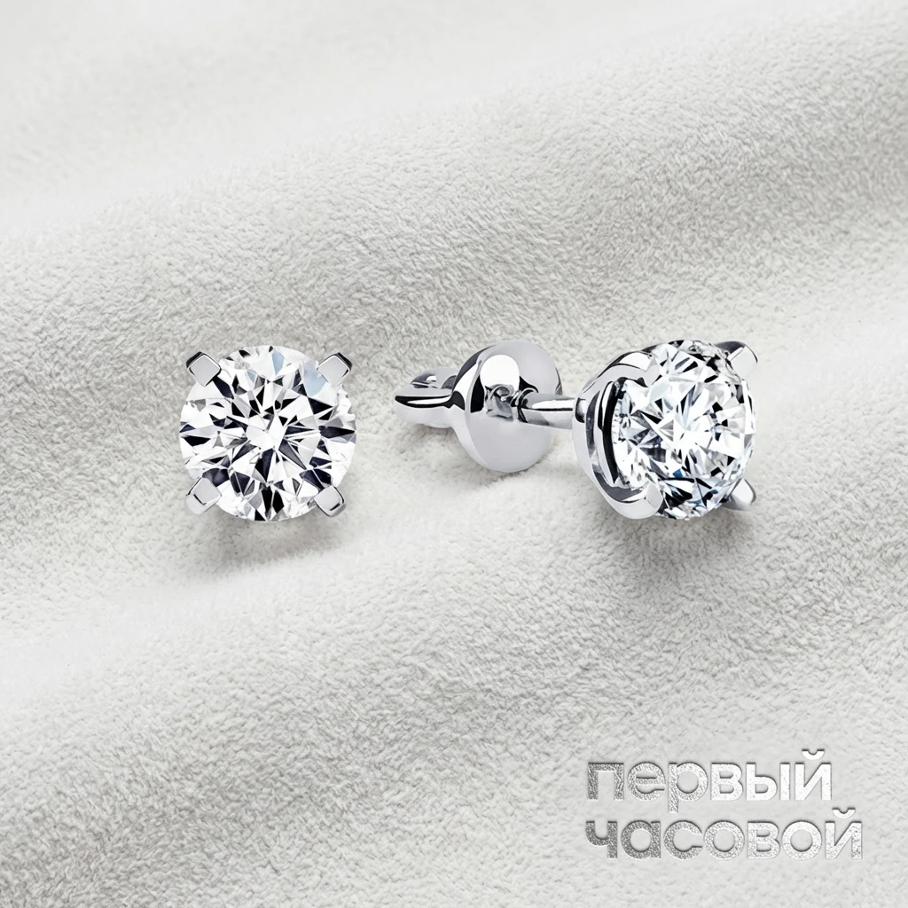 Купить украшение Studio jewelry Серьги С Бриллиантами 0,53/0,54 Ct. K/Vs2 : в наличии в Москве!